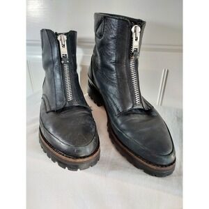 Thursday Boot Co Ryder Leather Moto Zip Boots Womens size 9.5 Anti Slip Biker